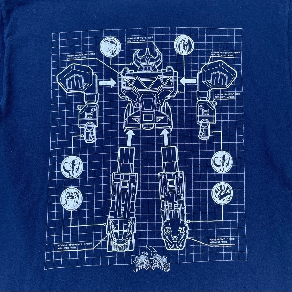 Power rangers navy graphic t shirt - Picture 2 of 5